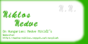 miklos medve business card